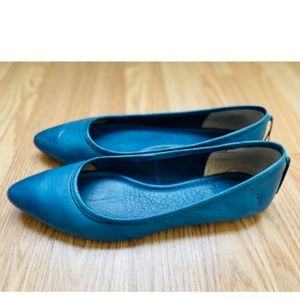 SALE Frye Regina Ballet Flats - Jeans Soft Vintage Leather - sz. 7